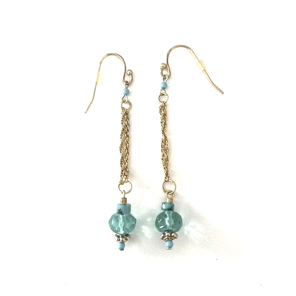 Drop Earrings with Turquoise beads